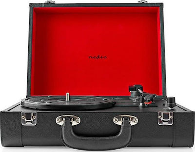 Nedis TURN210BK TURN210BK Suitcase Turntables with Preamp and Built-in Speakers Black