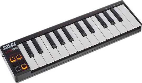 Akai Proffesional Midi Keyboard LPK25V2 με 25 Πλήκτρα σε Μαύρο Χρώμα