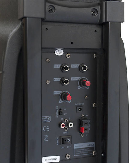 Akai Proffesional Karaoke-Lautsprecher mit Kabellosem Mikrofon SS023A-X10 SS023A-X10 Schwarz