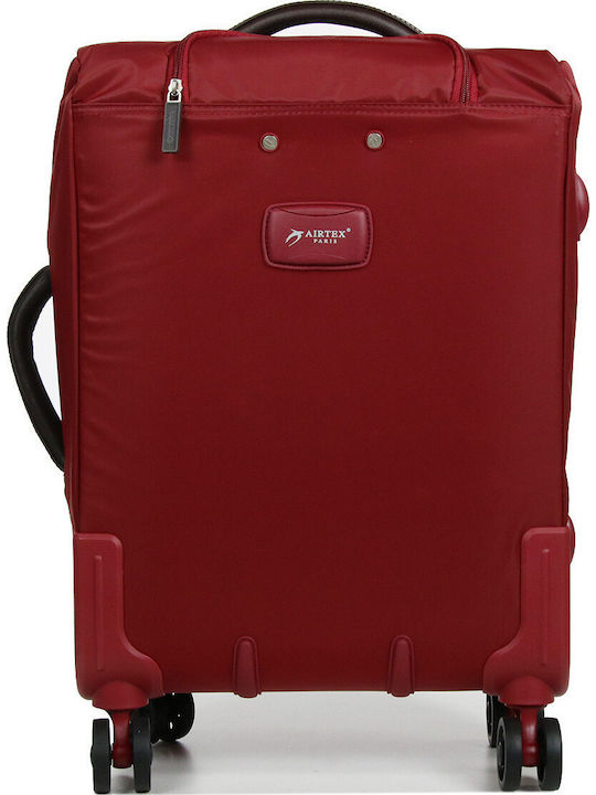 Airtex Paris Μεγάλη Βαλίτσα Ταξιδίου Υφασμάτινη Μπορντό με 4 Ρόδες Ύψους 80εκ.