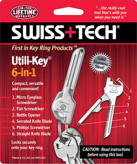 Swiss Tech Utili-key Πολυεργαλείο Μπρελόκ Καφέ