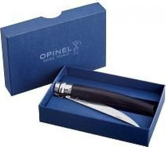 Opinel Inox Slim No.10 Ebony Pocket Knife Black Total Length 23pcs with Blade made of Stainless Steel 10pcs in Sheath