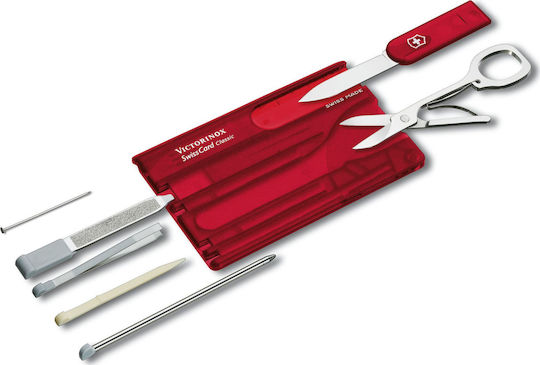 Victorinox Classic Swisscard Multi-Tool Card 10 Tools Red with Sheath