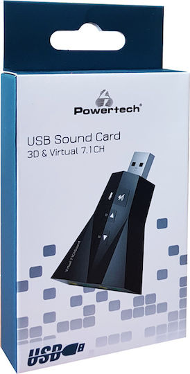 Powertech Външна USB Звукова карта 7.1 CAB-U037
