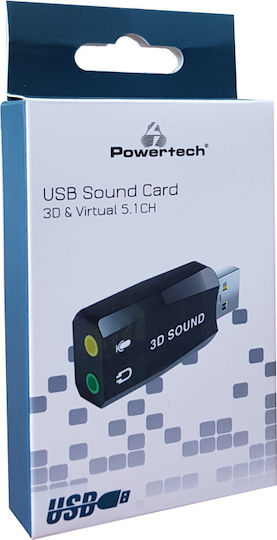 Powertech External USB 5.1 Sound Card (CAB-U036)
