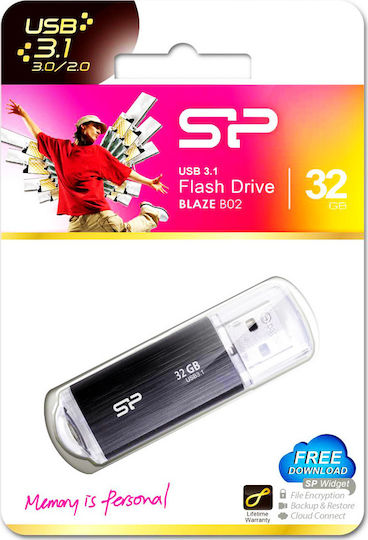 Silicon Power Blaze B02 32GB USB 3.1 Stick Negru