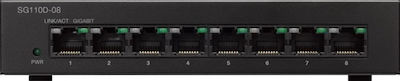 Cisco SG110D-08 Unmanaged L2 Switch με 8 Θύρες Gigabit (1Gbps) Ethernet