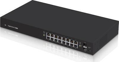 Ubiquiti Edgeswitch 16 150W Managed L2 PoE+ Switch με 16 Θύρες Gigabit (1Gbps) Ethernet και 2 SFP Θύρες