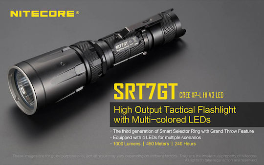 NiteCore Φακός LED UV Waterproof IPX8 με Μέγιστη Φωτεινότητα 1000лм SRT7GT