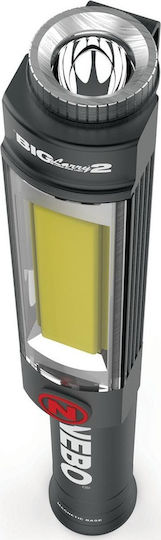 Nebo Battery Workshop Light LED Dual Function with Brightness up to 500lm Big Larry 2 6737 Black
