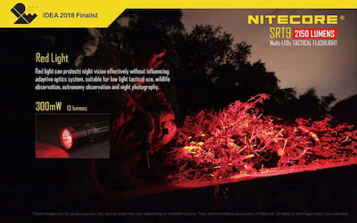 NiteCore Φακός LED UV IPX8 με Μέγιστη Φωτεινότητα 2150lm SRT9