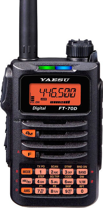 Yaesu FT-70DE Ασύρματος Πομποδέκτης UHF/VHF 5W με Μονόχρωμη Οθόνη