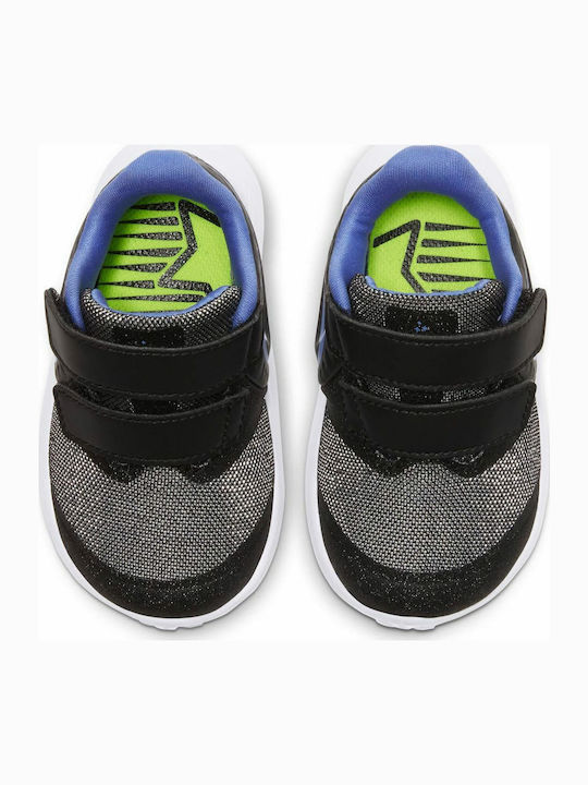 Star Runner 2 Glitter Incaltaminte Sport Copii Alergare Cu Închidere Hoop & Loop Negru