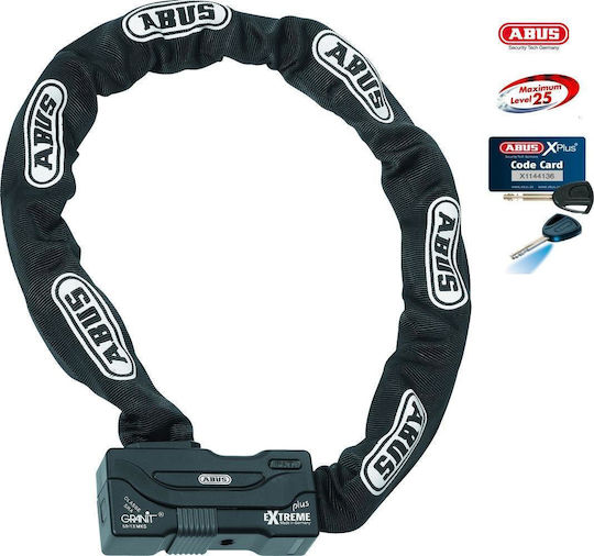 Abus Granit Extreme Plus 170cm Motorcycle Anti-Theft Chain with Lock in Black