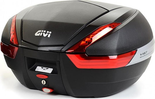 Givi V47N Monokey Motorcycle Top Case with Red Reflectors 47lt Black