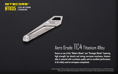 NiteCore Titanium Utility Pocket Knife Silver