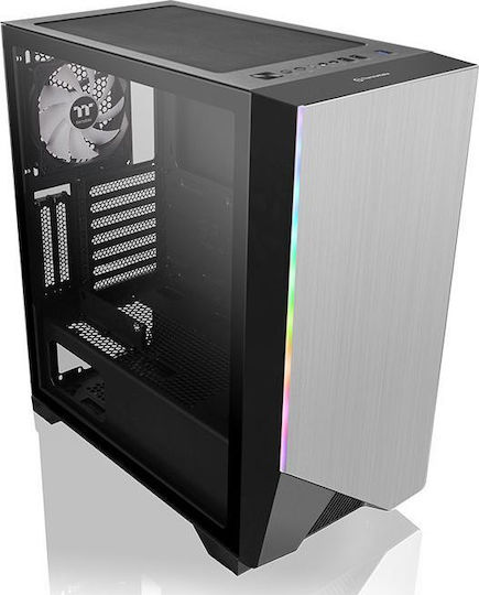 Thermaltake H550 TG ARGB Gaming Middle Tower Carcasă Calculator cu Fereastră Laterală Argintiu