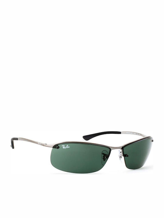 Ray Ban Унисекс Слънчеви Очила с Сребърна Метална Рамка и Зелени Стъкла RB3183 004/71