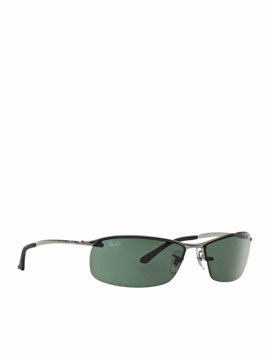 Ray Ban Унисекс Слънчеви Очила с Сребърна Метална Рамка и Зелени Стъкла RB3183 004/71