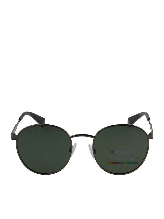Polaroid Unisex Sonnenbrille mit Silber Metall Gestell und Grün Polarisiert Linse PLD2053/S KJ1/UC