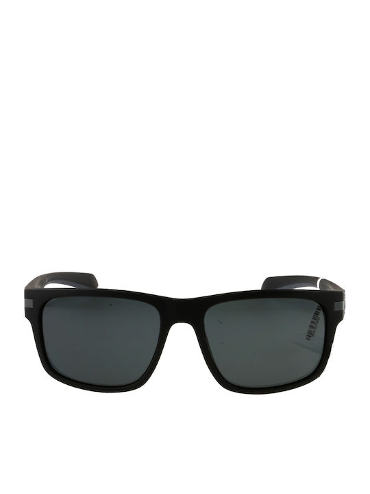 Polaroid Men's Sunglasses with Black Acetate Frame and Black Polarized Lenses PLD 2066/S 003/M9