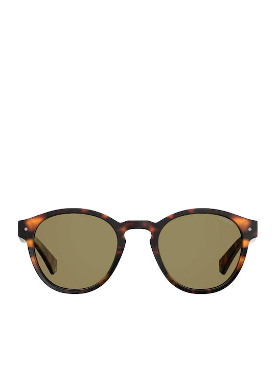 Polaroid Unisex Sunglasses with Brown Tartaruga Plastic Frame and Brown Polarized Lens PLD6042/S 086