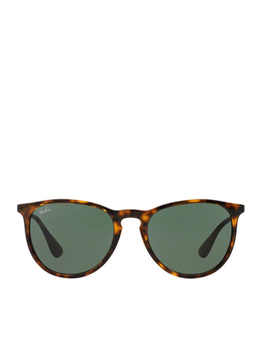 Ray Ban Erika Дамски Слънчеви Очила с Кафяв Костенурков Рамка и Зелени Стъкла RB4171 710/71