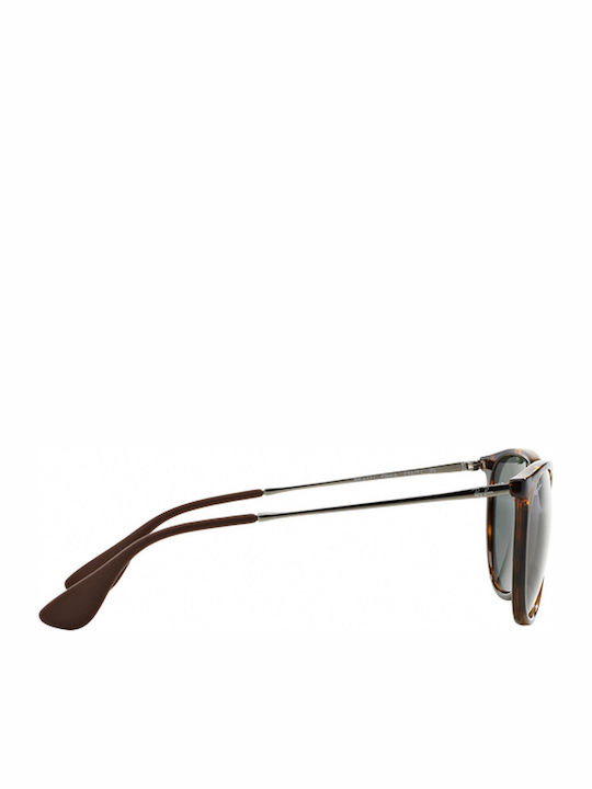 Ray Ban Erika Дамски Слънчеви Очила с Кафяв Костенурков Рамка и Зелени Стъкла RB4171 710/71