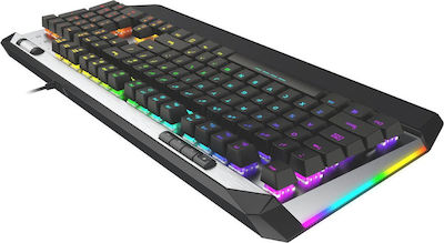 Viper V765 Gaming Tastatură mecanică cu Kailh Box roșu switch-uri și iluminare RGB (Engleză UK) Argint