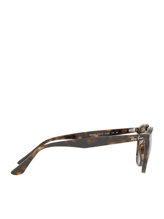 Ray Ban Unisex Sunglasses with Brown Tartaruga Plastic Frame and Brown Lens RB4259 710/73