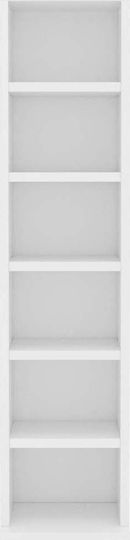 vidaXL Етажерка за под 108 CD White 21x20x88см