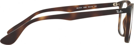 Ray Ban Plastic Eyeglass Frame Brown Tortoise RB7074 5365