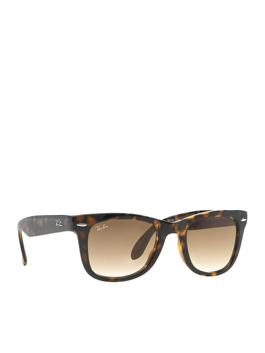 Wayfarer Faltbare Unisex Sonnenbrillen mit Horn umrandetem Rahmen Havana Verlaufsfarbe