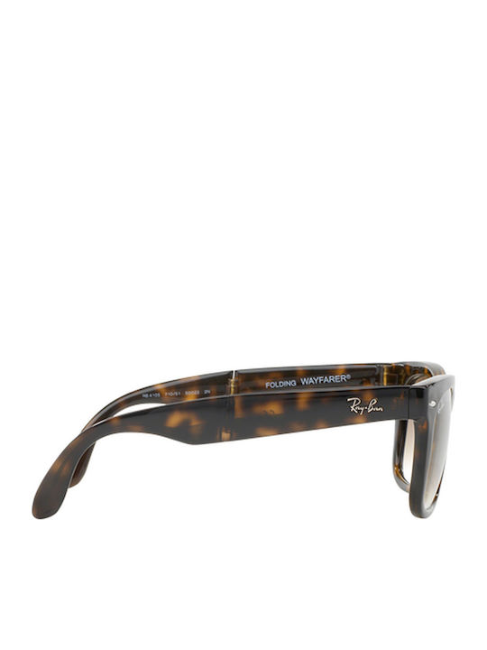 Wayfarer Faltbare Unisex Sonnenbrillen mit Horn umrandetem Rahmen Havana Verlaufsfarbe