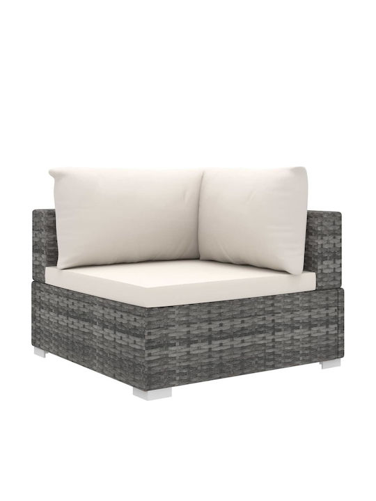 Canapea De Colț Pentru Exterior Din Rattan Cu Perne 74x74x26cm