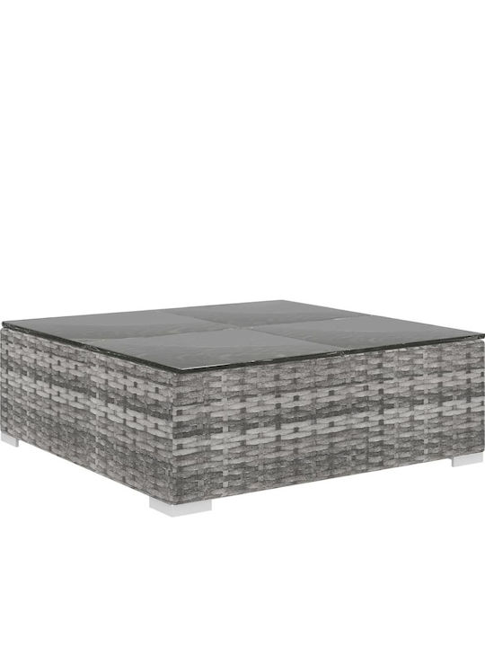 Canapea De Colț Pentru Exterior Din Rattan Cu Perne 74x74x26cm