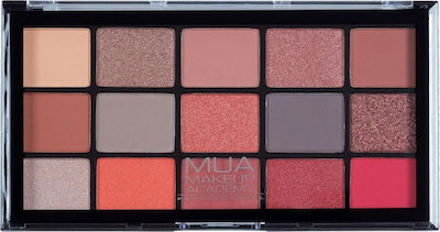 MUA 15 Shade Eye Shadow Palette in Solid Form Fire Vixen 12gr