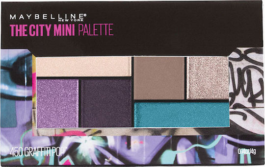 Maybelline The City Mini Eye Shadow Palette Pressed Powder 450 Graffiti Pop 6gr
