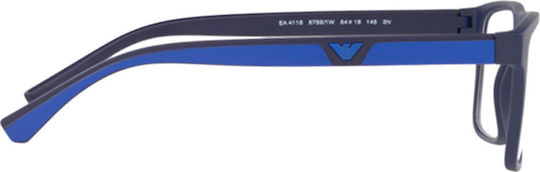 Emporio Armani Plastic Eyeglass Frame with Clip On Navy Blue EA4115 57591W