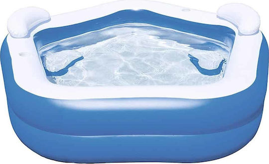 Bestway Round Inflatable PVC Swimming Pool 575lt with Hydromassage 213x69cm Blue