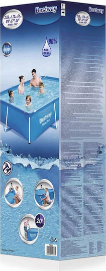 Bestway PVC Swimming Pool 2300lt with Metallic Frame 259x170x61cm Light Blue