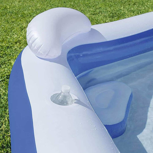 Bestway Round Inflatable PVC Swimming Pool 575lt with Hydromassage 213x69cm Blue