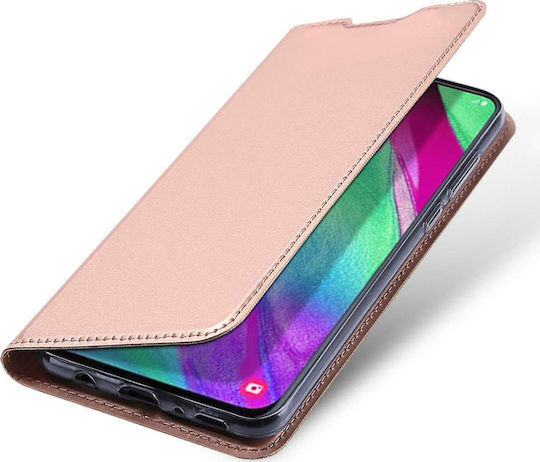 Dux Ducis Skin Pro Book Δερματίνης Ροζ Χρυσό (Galaxy A40)