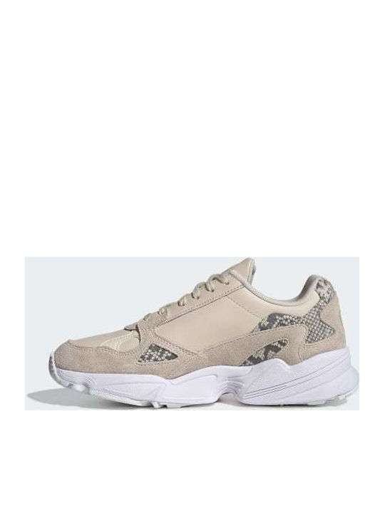 Adidas Falcon Damen Chunky Sneakers Linen / Cloud White / Core Black