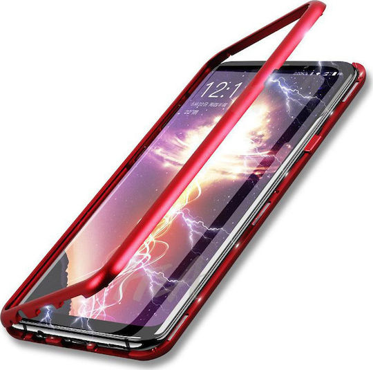 Forcell 360 Full Cover Μεταλλικό Κόκκινο (Galaxy A50)
