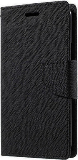 Fancy Wallet Piele artificială Negru (Galaxy A50)