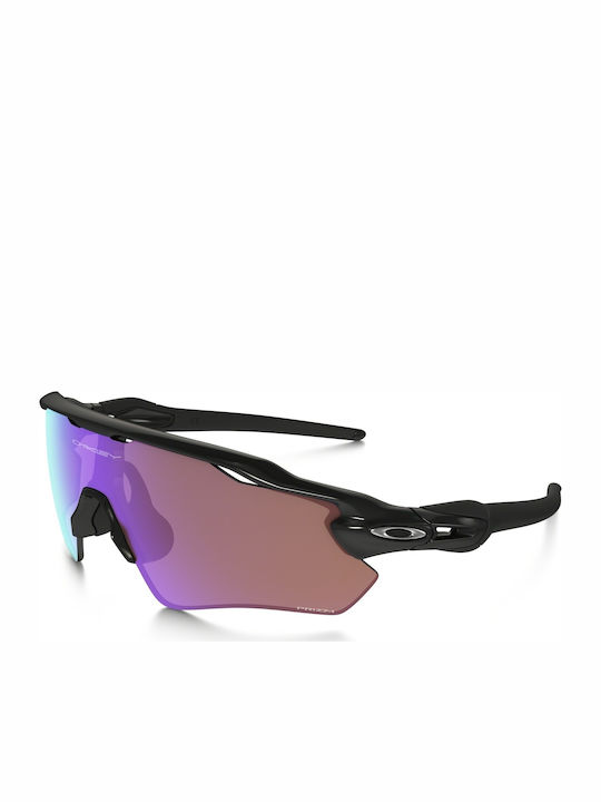 Oakley Radar Ev Path Men's Sunglasses with Black Plastic Frame and Purple Mirror Lens