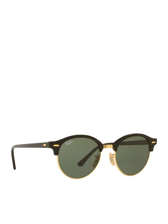 Ray Ban Clubround Unisex Sunglasses with Black Plastic Frame and Green Lens RB4246 901