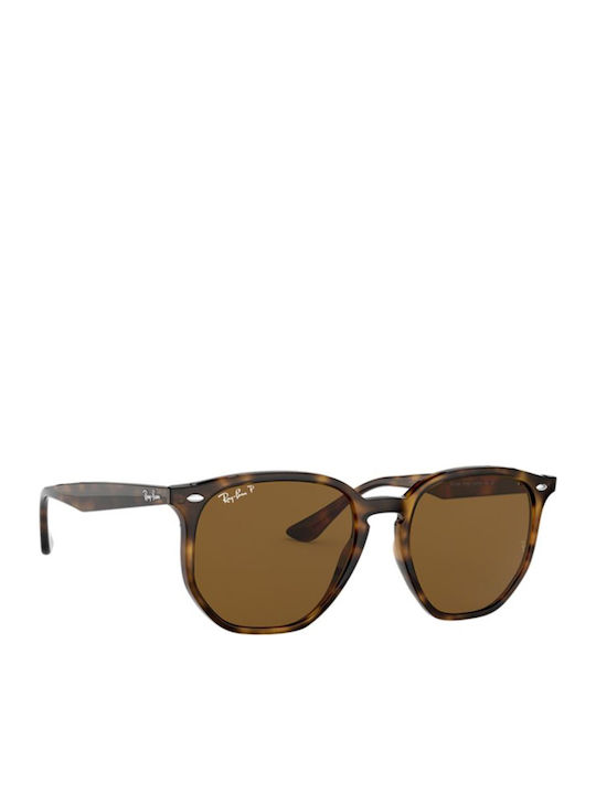 Ray Ban Unisex Sunglasses with Brown Tartaruga Plastic Frame and Brown Polarized Lens RB4306 710/83