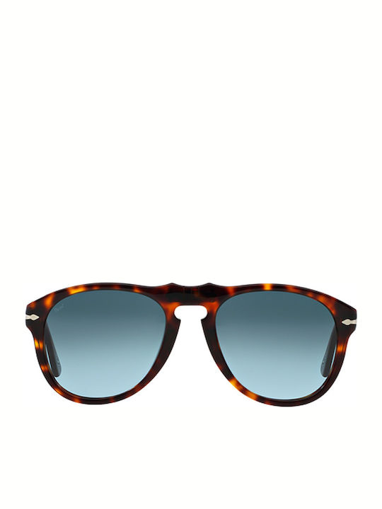 Persol PO0649/S 24/86 Unisex Γυαλιά Ηλίου με Καφέ Ταρταρούγα Κοκκάλινο Σκελετό και Μπλε Ντεγκραντέ Φακό PO0649 24/86